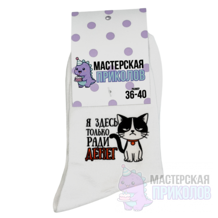 Носки «РАДИ ДЕНЕГ», Кот
